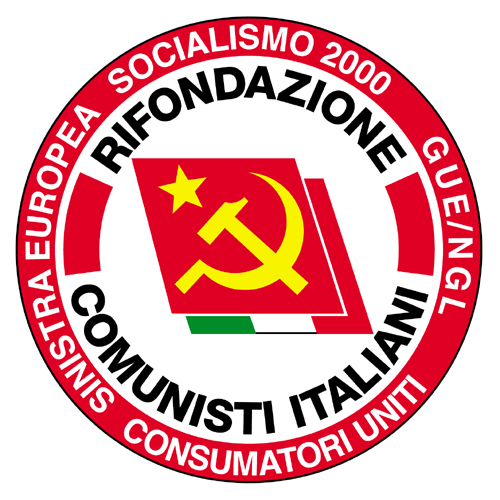 Il simbolo comunista presente sulla lista europea in Italia